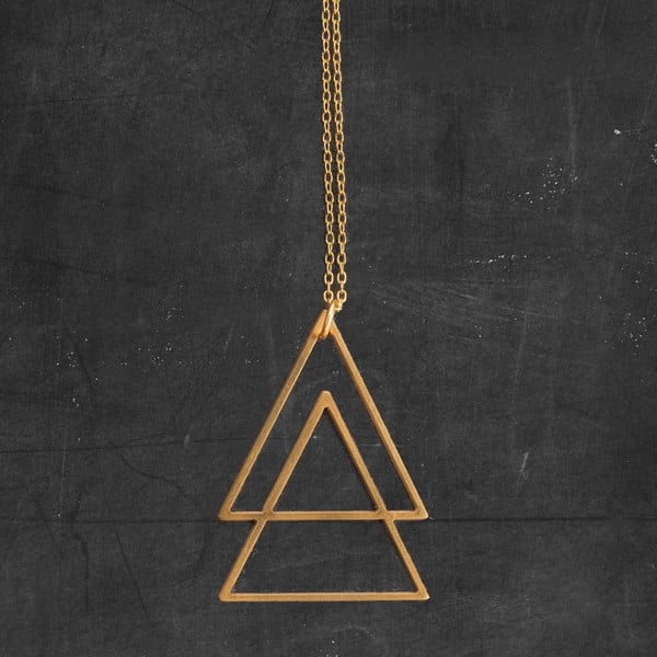 Náhrdelník Triangles Gold z kolekcie Geometry