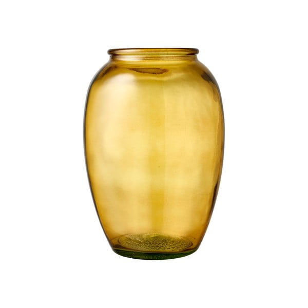 Žltá sklenená váza Bitz Kusintha, ø 17,5 cm