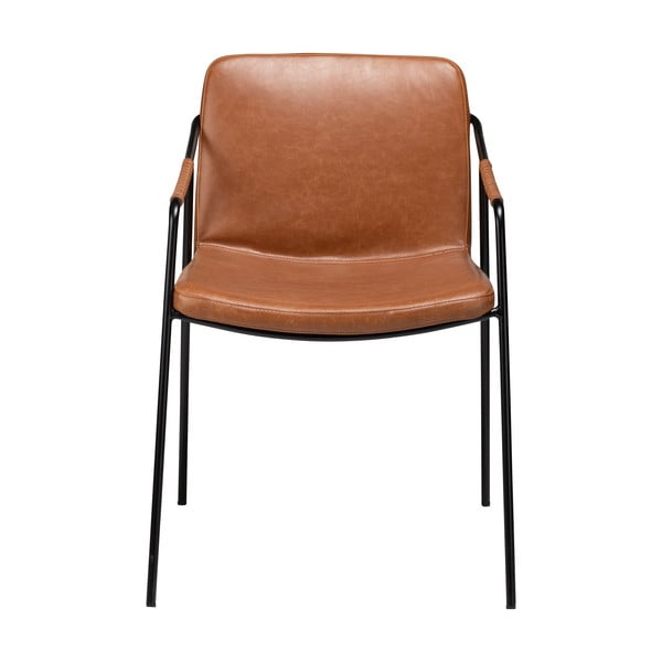 Hnedá jedálenská stolička z imitácie kože DAN-FORM Denmark Boto-image-1