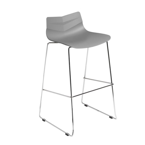 Barová stolička D2 Leaf, sivá