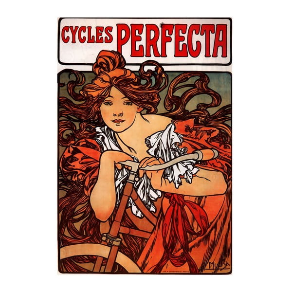 Obraz Alfons Mucha Cycles Perfecta, 90x60 cm