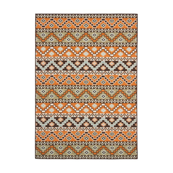 Oranžovo-hnedý koberec vhodný do exteriéru Safavieh Una, 120 x 180 cm