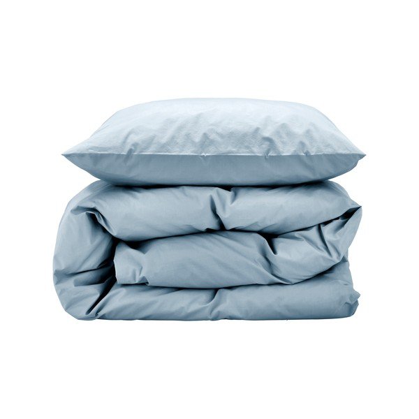 Modré predĺžené obliečky na dvojlôžko z bavlneného perkálu 200x220 cm Crisp – Södahl