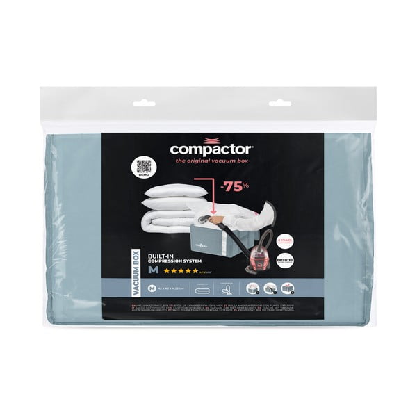 Vákuový plastový úložný box na oblečenie 42x40x25 cm Blue Edition – Compactor-image-3