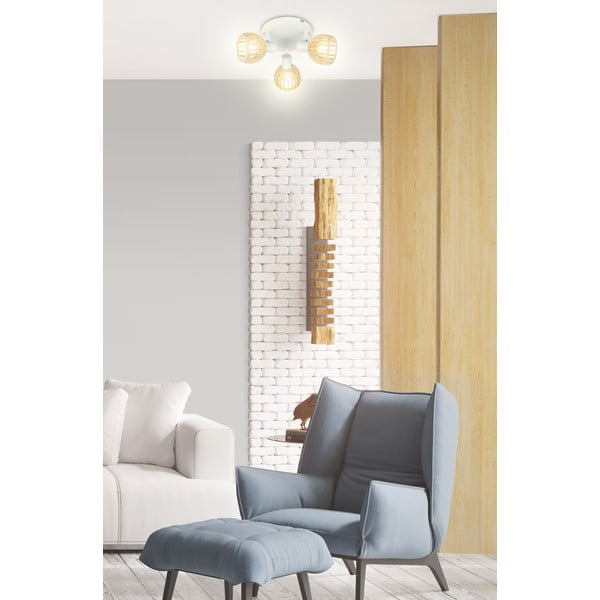 Stropné svietidlo v bielo-prírodnej farbe ø 10 cm Atarri – Candellux Lighting-image-1