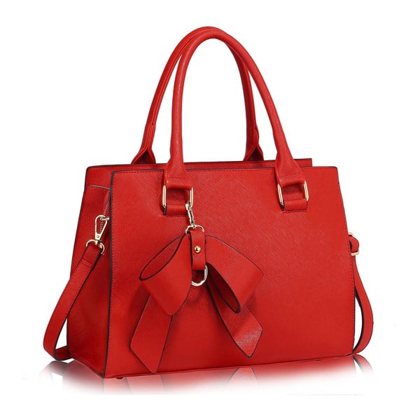 Červená kabelka L&S Bags Bowcharm
