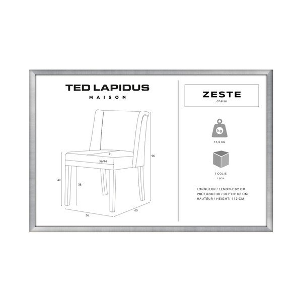 Tyrkysová stolička s čiernymi nohami Ted Lapidus Maison Zeste-image-2