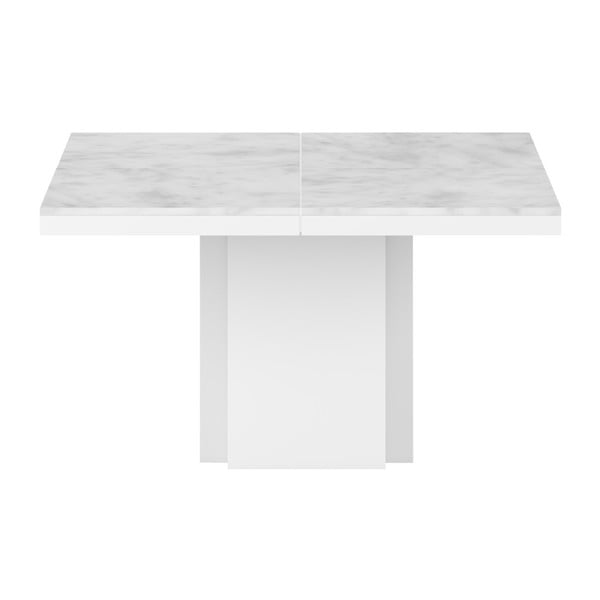Biely jedálenský stôl s doskou z mramoru TemaHome Dusk
