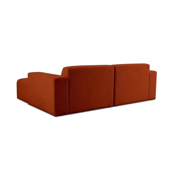 Rohová pohovka z textílie buklé v tehlovej farbe (ľavý roh) Roxy – Scandic-image-2