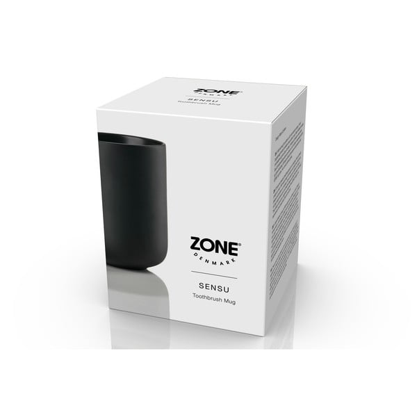 Čierny kameninový téglik na zubné kefky Sensu – Zone-image-4