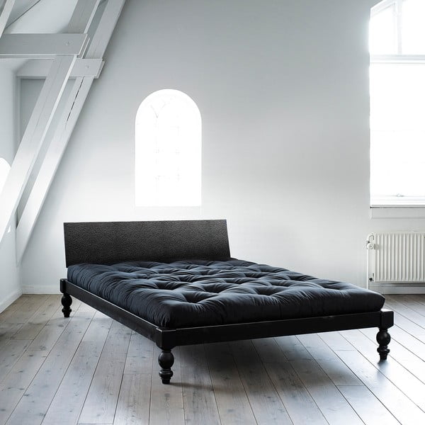 posteľ Karup Rock-O Black/Black Leather