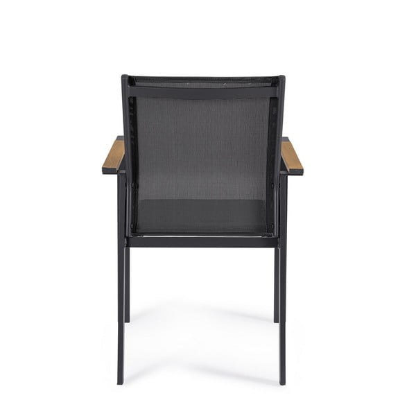 Antracitové kovové záhradné stoličky v súprave 4 ks Heta – Bizzotto-image-4