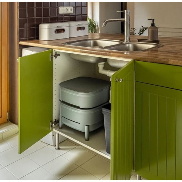 Sivý kompostér 30 l Urbalive – Plastia-image-1