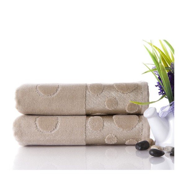Sada 2 uterákov Tropical Beige, 50x90 cm
