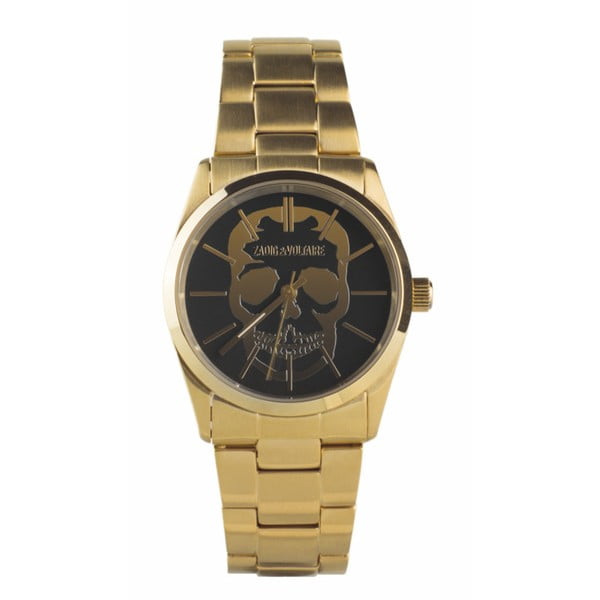 Pánske hodinky zlatej farby s čiernym ciferníkom Zadig & Voltaire Ezop