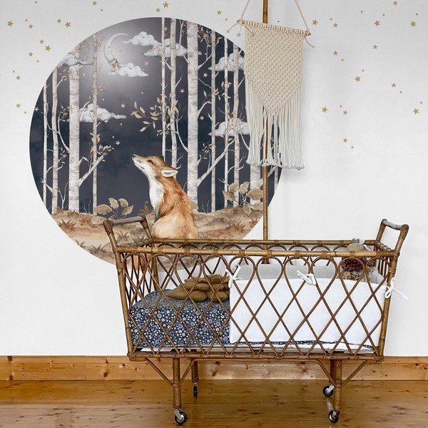 Nástenná detská samolepka Dekornik Fox in a Circle, ø 150 cm-image-1