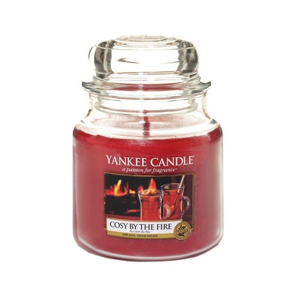 Vonná sviečka Yankee Candle Útulnosť pri Krbe, doba horenia 65 - 90 hodín