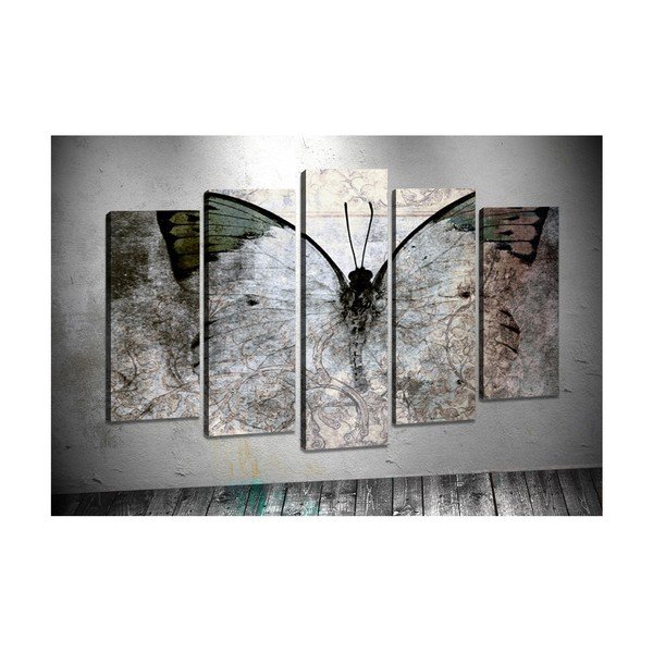 Sada 5 obrazov Tablo Center Butterfly Wings