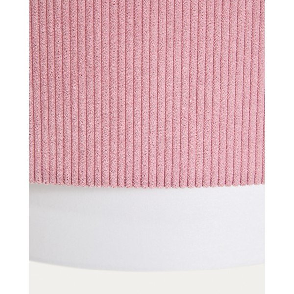 Biele/svetloružové detské svietidlo s textilným tienidlom Bianella – Kave Home-image-4