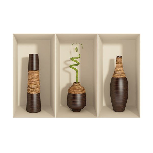 Sada 3 3D samolepiek Ambiance Bamboo-image-1