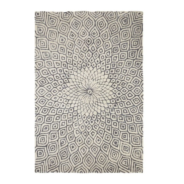 Vyšívaný koberec Kaleido Print, 170x240 cm, sivý