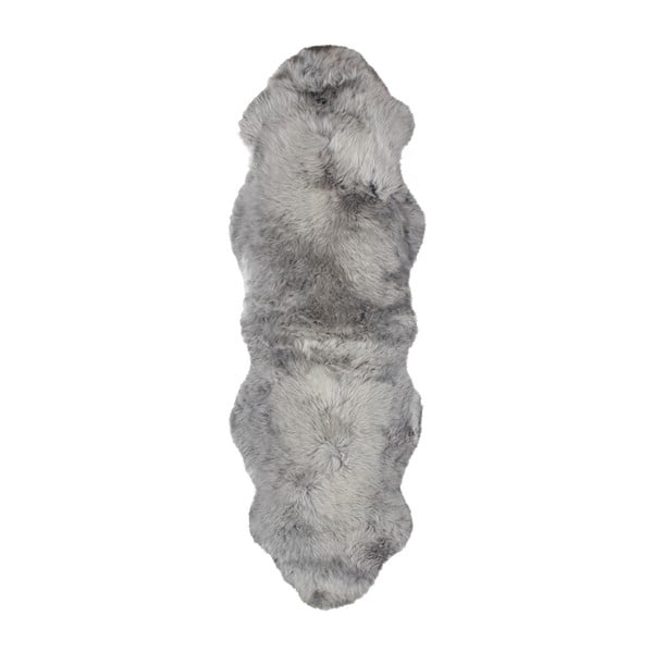 Sivý vlnený behúň z ovčej kožušiny Auskin Slaven, 60 × 180 cm