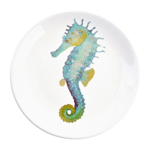 Dekoratívny keramický tanier Clayre & Eef Seahorse, ⌀ 20 cm