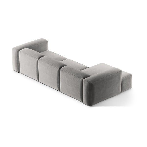 Svetlosivá rohová pohovka (ľavý roh/s leňoškou) Bergamo – Cosmopolitan Design-image-4