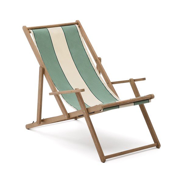 Zelené drevené záhradné ležadlo Vilara – Kave Home