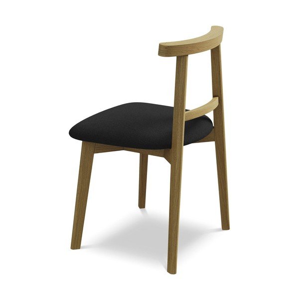 Čierna jedálenská stolička z masívneho dreva Ohelo – Makamii-image-3