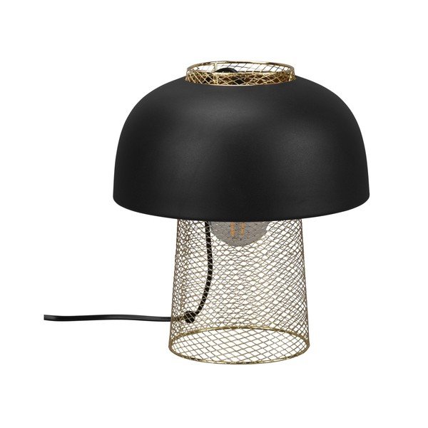 Matne čierna kovová stolová lampa (výška  28 cm) Punch – Reality