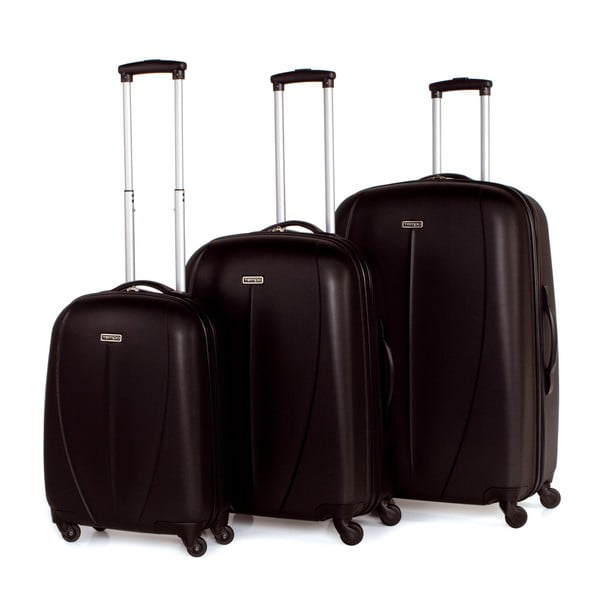 Sada 3 čiernych cestovných kufrov na kolieskach Arsamar Wright
