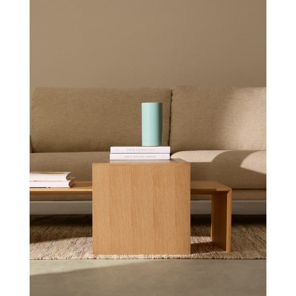 Konferenčný stolík vo svetloprírodnej farbe v dekore duba 70x140 cm Litto – Kave Home-image-1