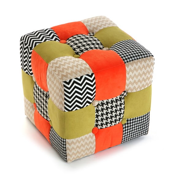 Puf Versa Red Patchwork