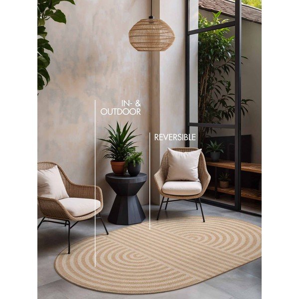 Krémovobiely/v prírodnej farbe vnútorný a vonkajší koberec 160x230 cm Haringey Woodfield – Ted Baker-image-4