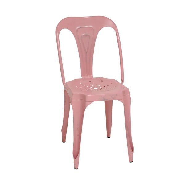 Ružová kovová stolička Antic Line Sofian