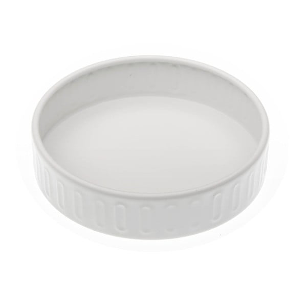 Biela keramická okrúhla nádobka na mydlo Versa Jablonera