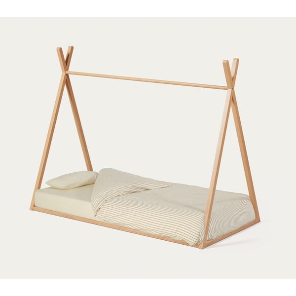 Domčeková detská posteľ z bukového dreva s roštom 90x190 cm v prírodnej farbe Maralis – Kave Home-image-4