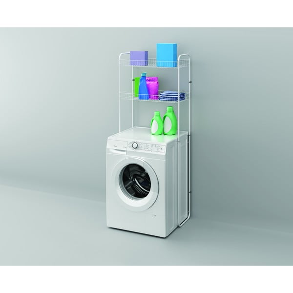 Biela dvojposchodová polica nad práčku Metaltex Sky Wash-image-3