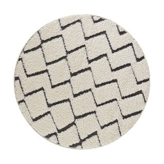 Béžovo-čierny koberec Mint Rugs Handira, ⌀ 160 cm
