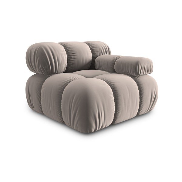 Svetlohnedý zamatový modul pohovky (pravý roh) Bellis – Micadoni -image-3