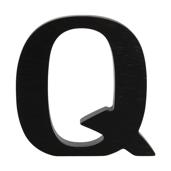 Čierne drevené písmeno Typoland Q