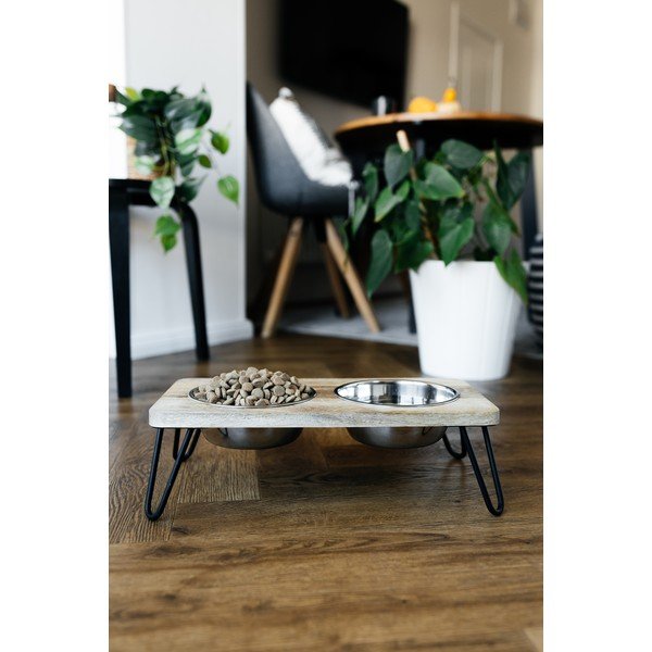 Drevená súprava misiek s podstavcom pre psa Dog Fantasy – Plaček Pet Products-image-1