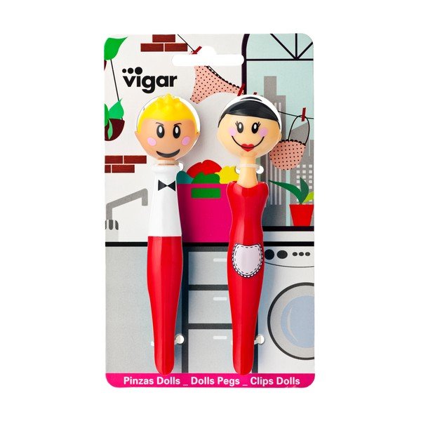 Sada 2 štipčekov Vigar Red Duo-image-2