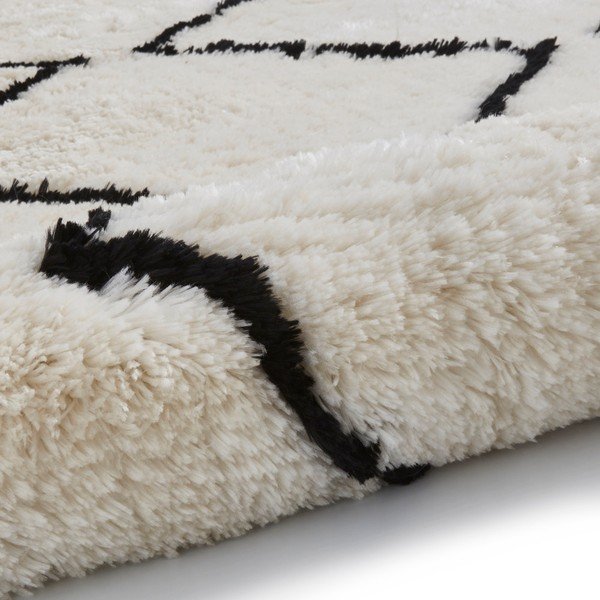 Béžovo-čierny ručne tuftovaný koberec Think Rugs Morocco Lento Ivory & Black, 150 × 230 cm-image-2
