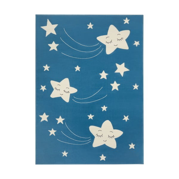 Detský modrý koberec Hanse Home Adventures Stardust, 80 x 150 cm