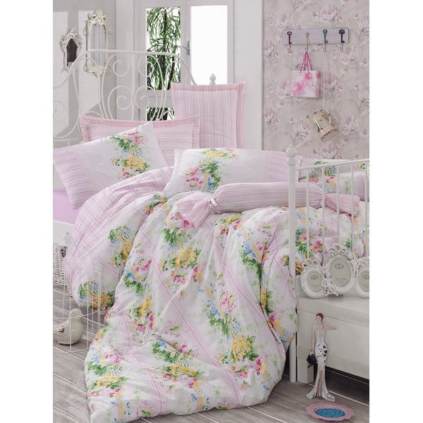 Ružová prikrývka na posteľ Love Colors Sarah, 200 x 240 cm