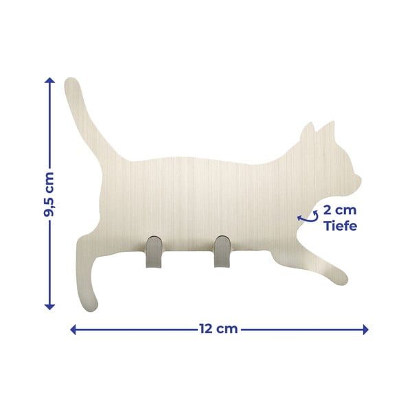 Samodržiace háčiky z nerezovej ocele v súprave 2 ks Cat - Maximex-image-2