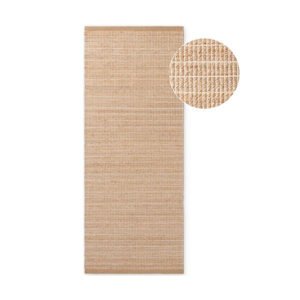 Obojstranný/ručne tkaný behúň s prímesou juty v prírodnej farbe 80x300 cm Birka – Villeroy&Boch