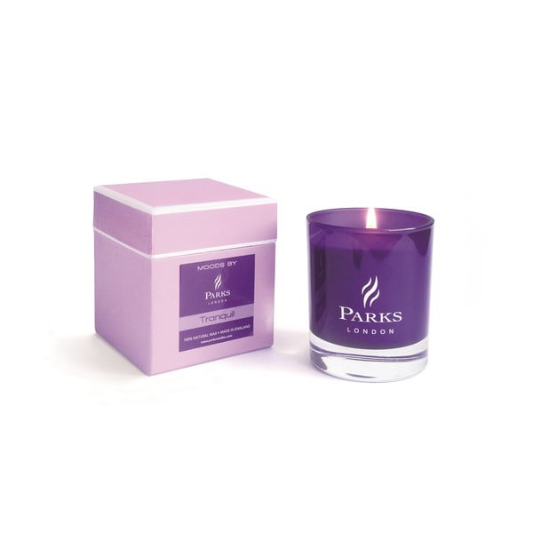 Sviečka s vôňou jazmínu a levandule Parks Candles London Moods Purple, 50 hodín horenia
